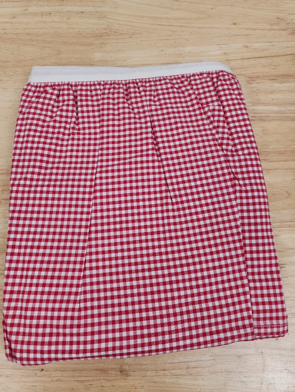 Pottery Barn Kids Red gingham crib skirt. NWOT